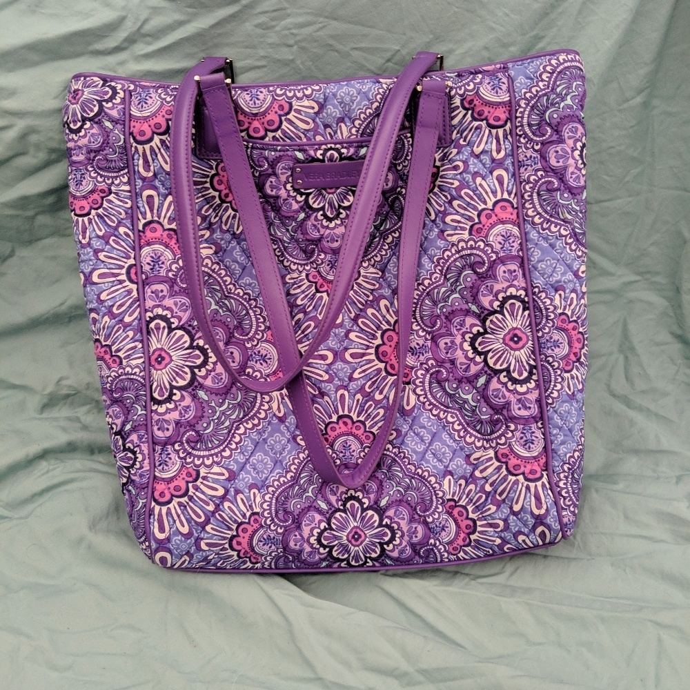 Vera Bradley Crosstown Tote in Lilac Tapestry EUC